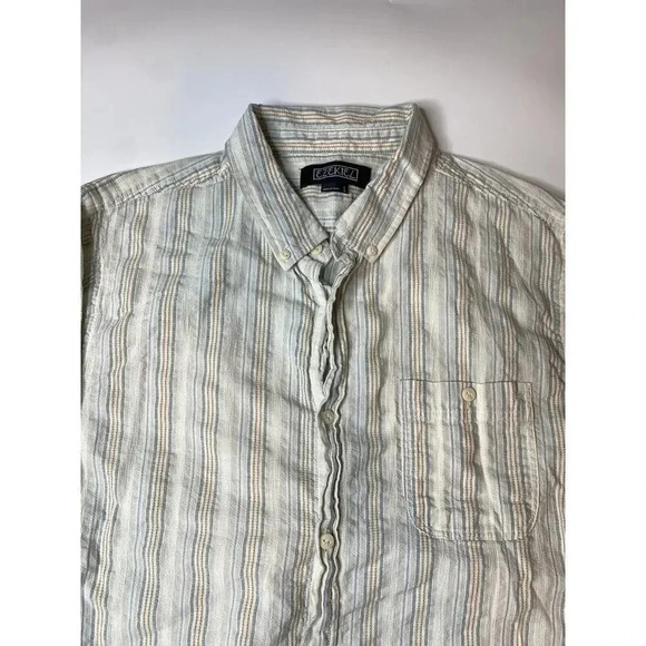 Ezekiel Utah Mens Size Large Striped Shirt Button Up Cotton Lightweight Shirt - Picture 4 of 9